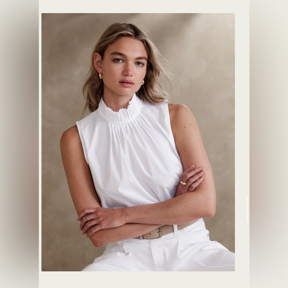 Banana republic mock neck top